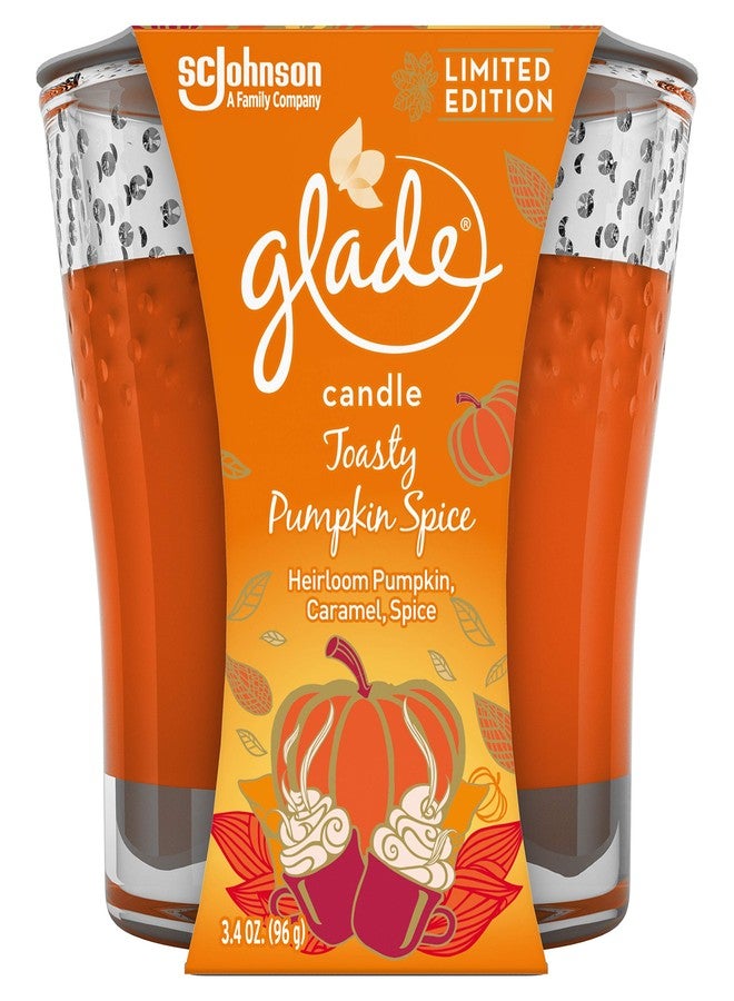 SC Johnson Glade Candle Jar Air Freshener, Toasty Pumpkin Spice 3.4 Oz - Image 1